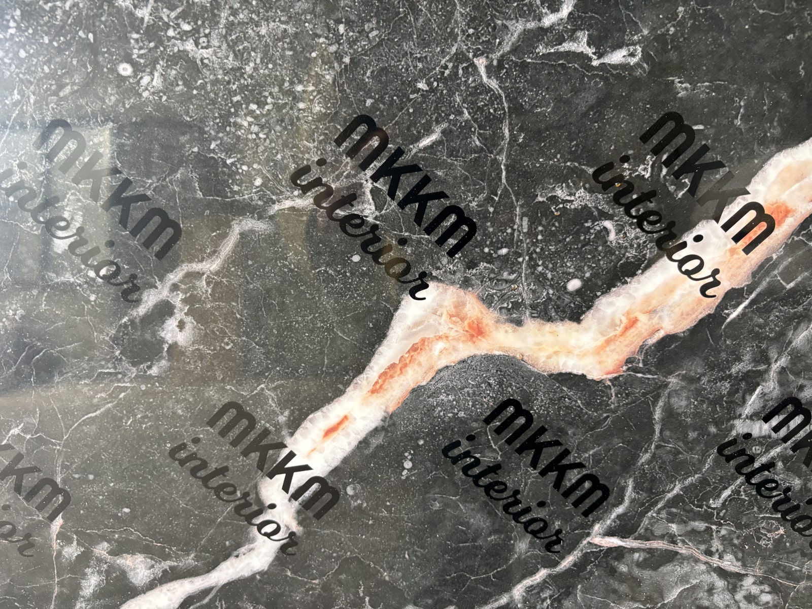 Panel ścienny marmurowy PCV – Nero Fuoco – płyta imitująca marmur - obrazek 2
